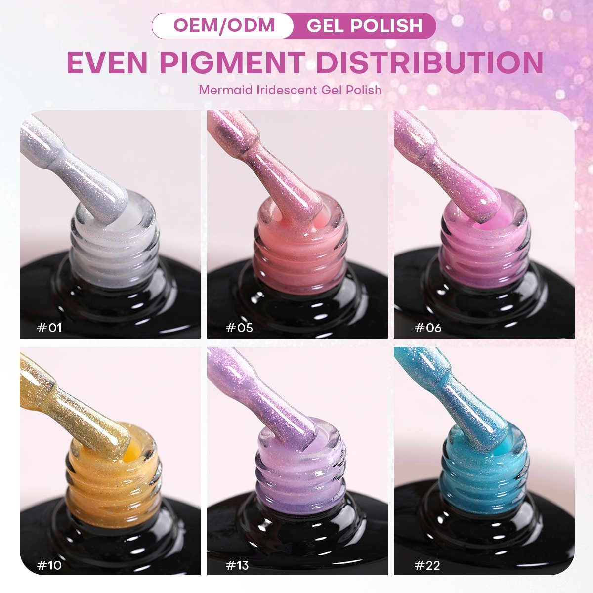 CZ 24-Color Mermaid Iridescent Gel Polish image 2