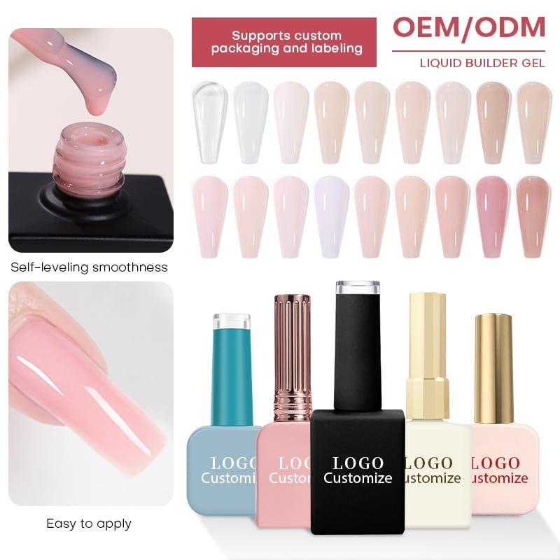 36-Color No Heat Nail Extension Gel in Bottle