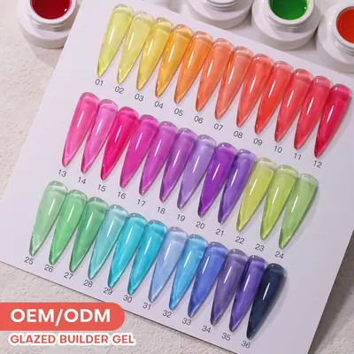 The Glazed Builder Gel Collection: 36 Premium Shades for Flawless Nail Architecture