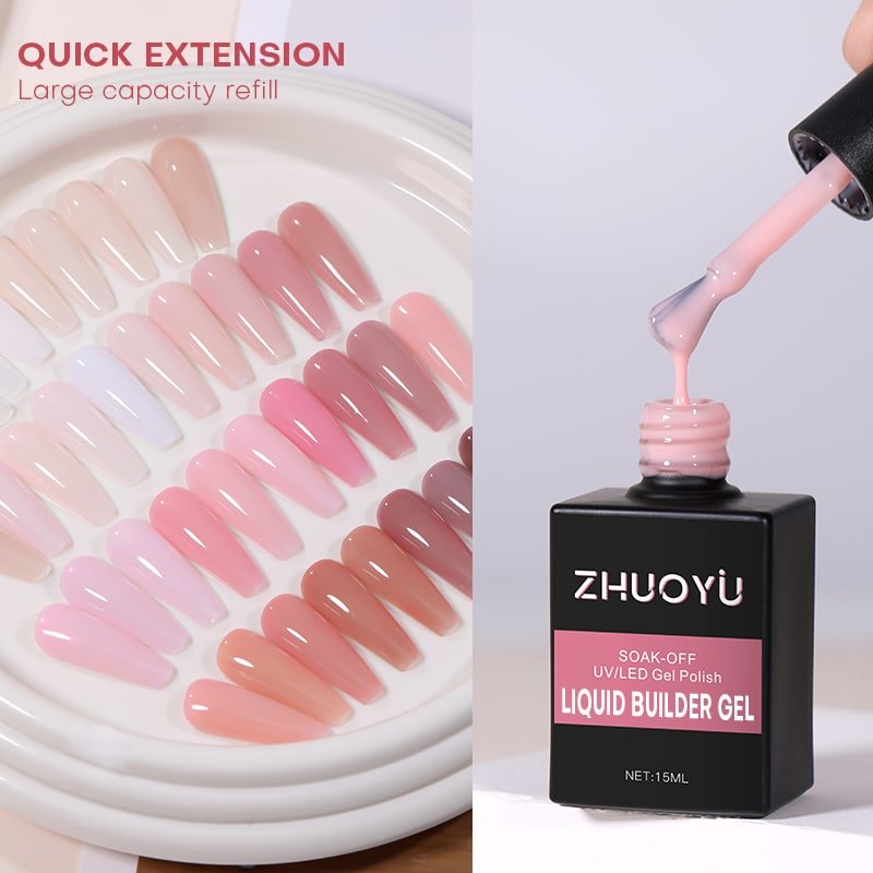 36-Color No Heat Nail Extension Gel in Bottle image 3