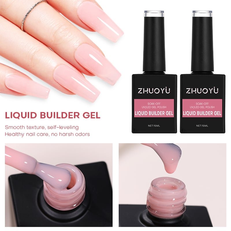 36-Color No Heat Nail Extension Gel in Bottle image 4