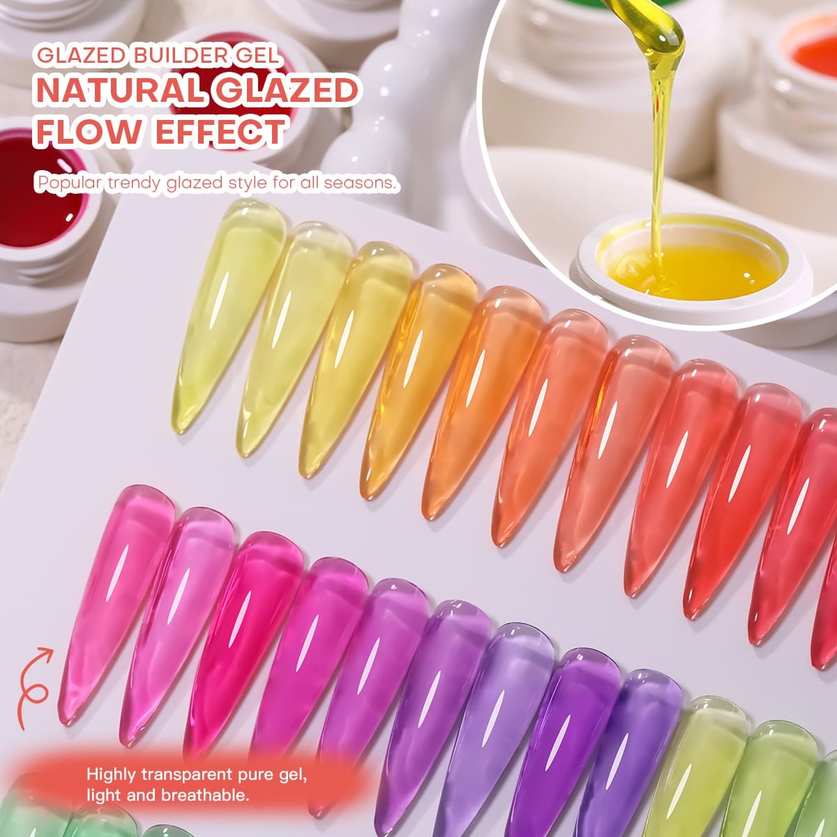 The Glazed Builder Gel Collection: 36 Premium Shades for Flawless Nail Architecture image 2