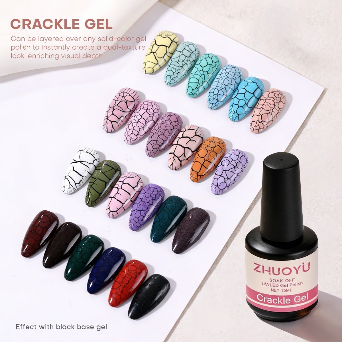 Trendy 24-Shade Crack Gel Polish image 4