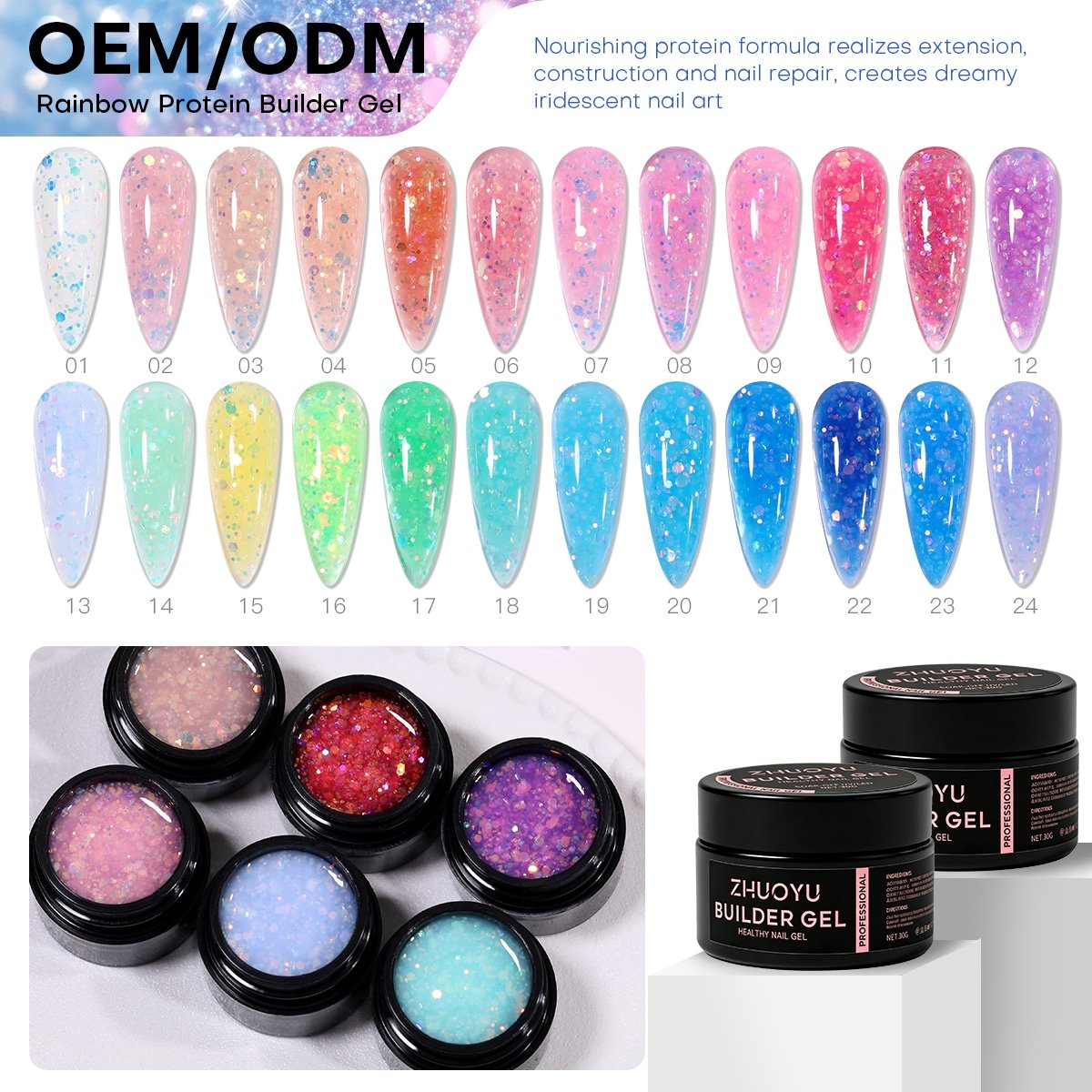 Hema/TPO-Free Rainbow Protein Builder Gel
