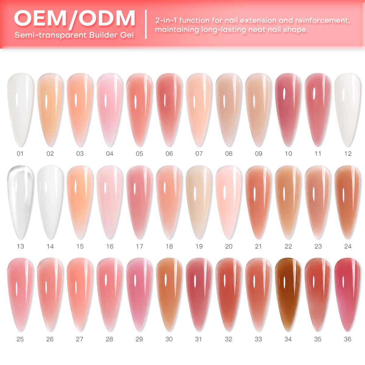 The CPSR Collection: 36-Color Semi-Transparent Builder Gel image 5